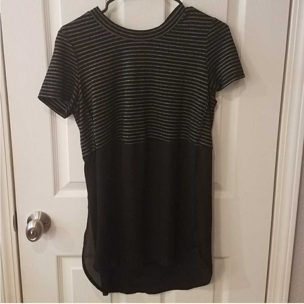 Mossimo tunic tee - black and silver